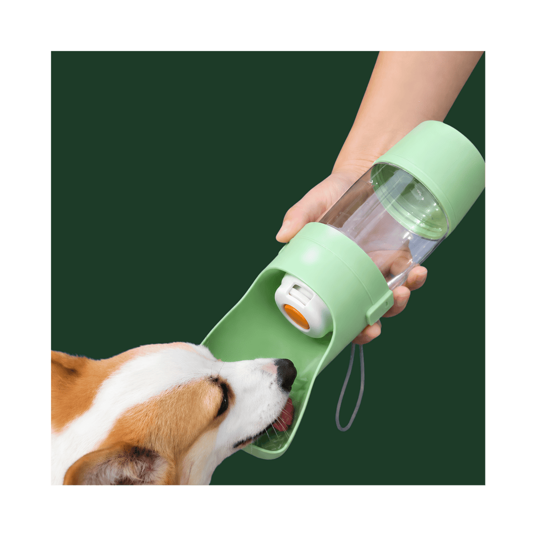 HydroGo Pro — Reiseflasche für Hunde mit integriertem Trink-Napf (500ml)
