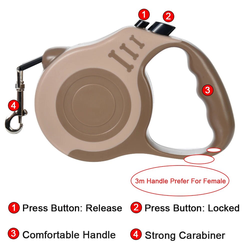 WalkFree — Einziehbare Hundeleine (3 m / 5 m)
